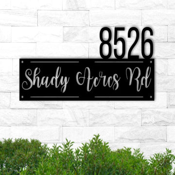 Metal Address Sign, Metal House Number Sign, Modern Address Art Decor Address Sign Metal Address Sign Address Numbers Address