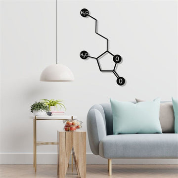 Metal Wall Decor, Whiskey Molecule Metal Wall Art, Science Art, Biology Chemistry Art, Bar Decoration