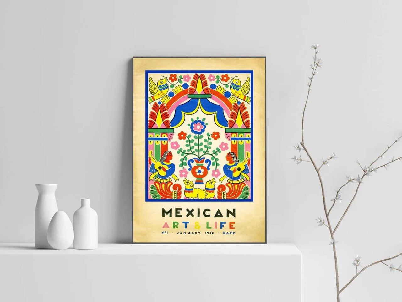 Mexican Art And Life, January 1913, Poster Decor Poster and Canvas