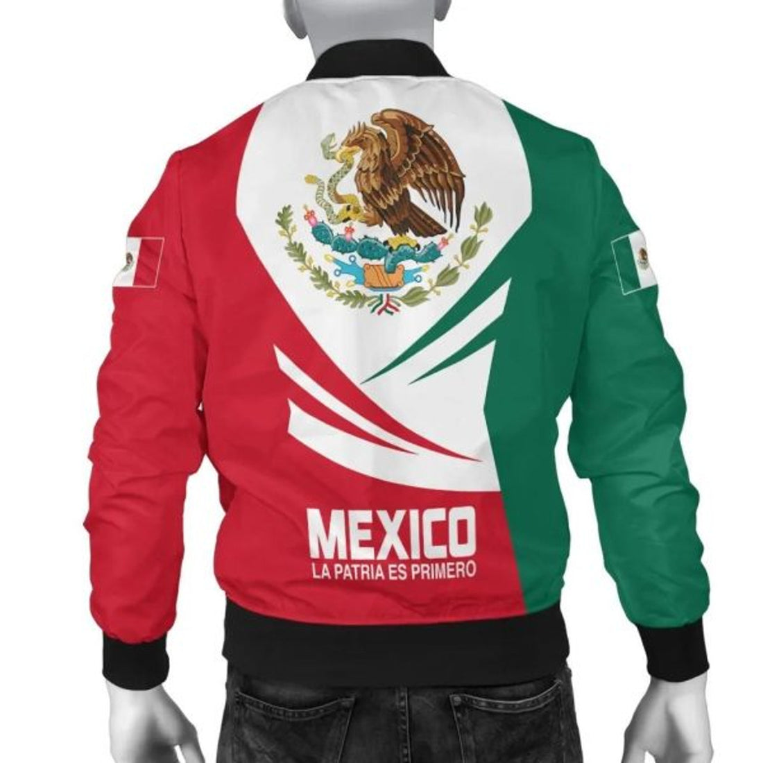 FUNSTUFFPRINTI Mexico Bomber Jacket Coat Of Arms BinCjou Bomber Jacket