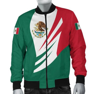 FUNSTUFFPRINTI Mexico Bomber Jacket Coat Of Arms BinCjou Bomber Jacket