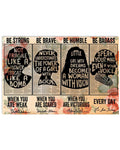 Michelle Obama, Ruth Bader Ginsburg, Be Strong When You Are Weak Be Brave When You Are Scared Poster and Canvas