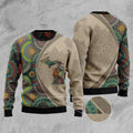 FUNSTUFFPRINT Michigan Mandala Funny Ugly Christmas Sweater, Christmas Sweater, Ugly Sweater, Funny Xmas Sweaters Ugly Sweater