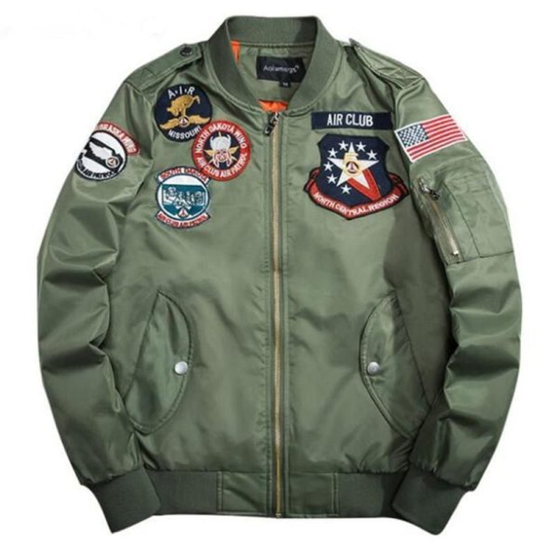 FUNSTUFFPRINTI Military Commander Bomber Jacket