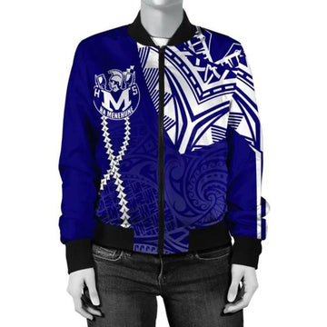 FUNSTUFFPRINTI Moanalua High Women's Bomber Jacket b- Forc Style AH JR Bomber Jacket