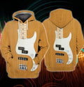 FUNSTUFFPRINT BASS GUITAR - NA93
 3D Hoodie and Zip Hoodie