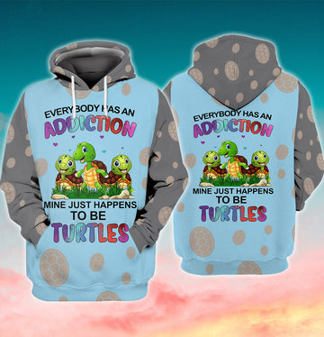 FUNSTUFFPRINT TURTLES - MITRU 3D Hoodie and Zip Hoodie