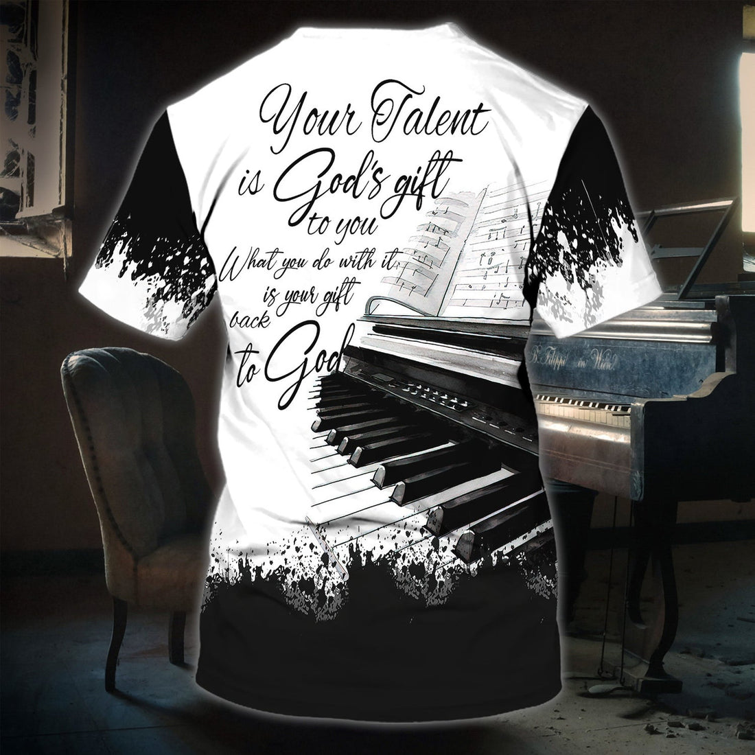 FUNSTUFFPRINT Piano 02 - 3D T-Shirt