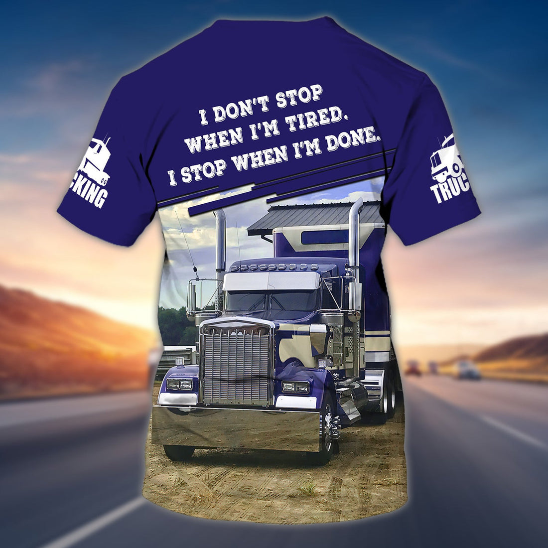 FUNSTUFFPRINT TRUCKER 104 - Personalized Name 3D T-Shirt