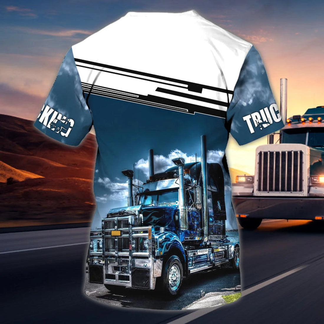 Custom 3D Trucking T-Shirt Best Gift For A Trucker Sublimation Truck On Shirt