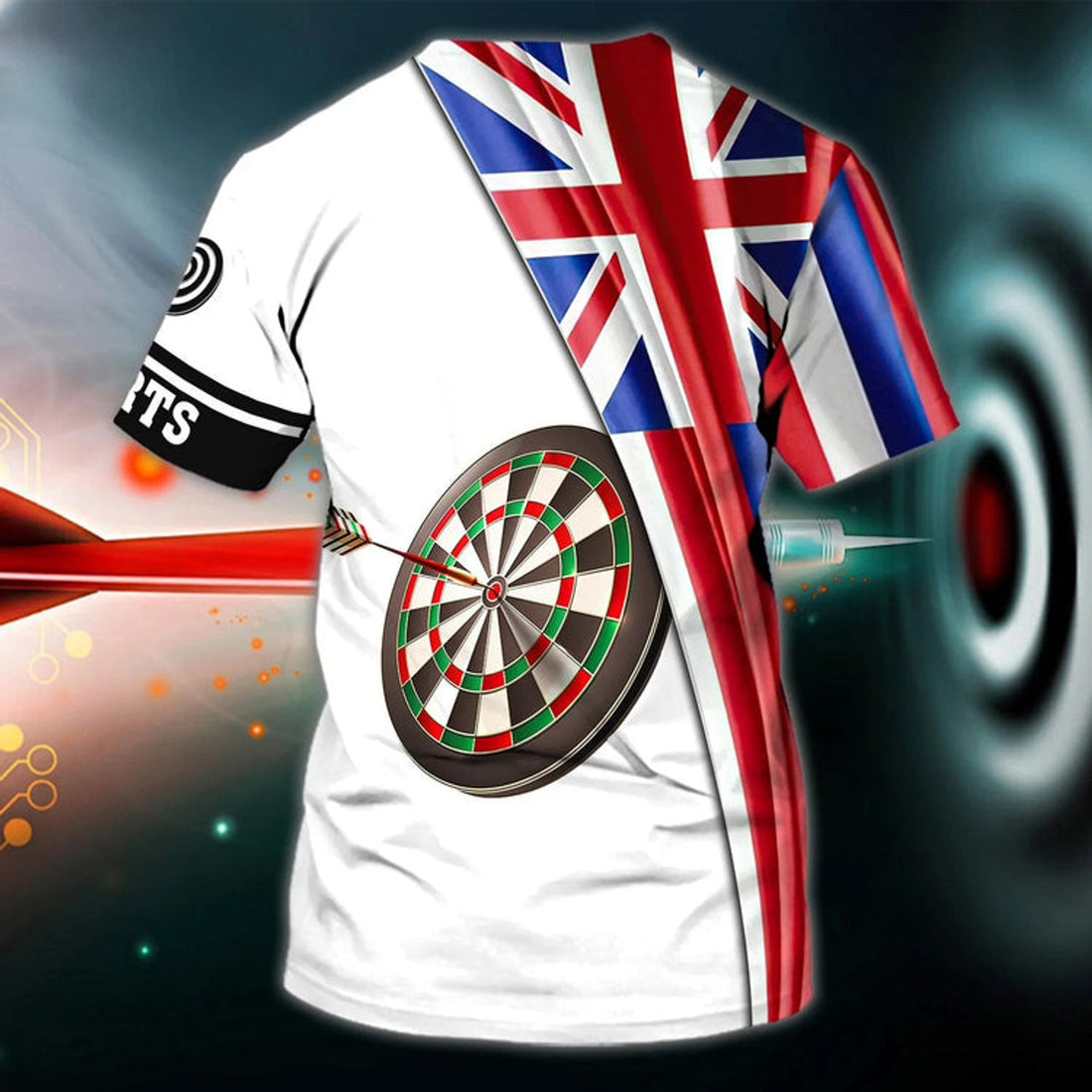 FUNSTUFFPRINT Customized 3D UK DarT-Shirt Dart Player Team Uniform UK 3D T-shirt