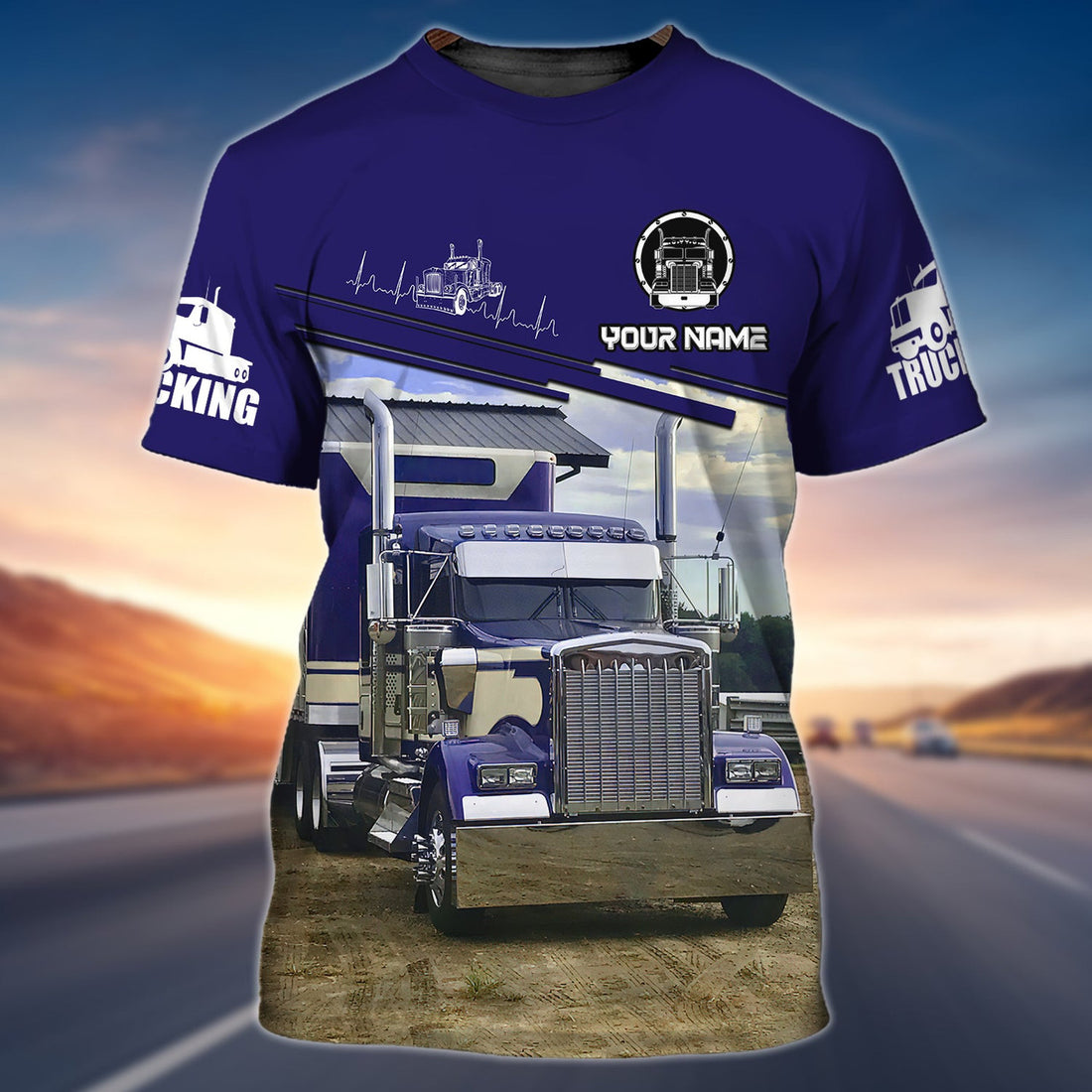 FUNSTUFFPRINT TRUCKER 104 - Personalized Name 3D T-Shirt