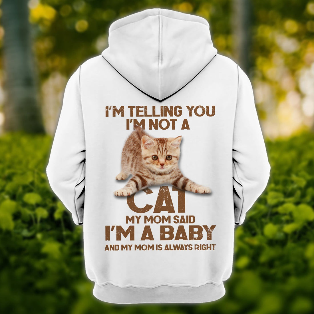 FUNSTUFFPRINT A Baby Cat - Personalized Name 3D Hoodie and Zip Hoodie