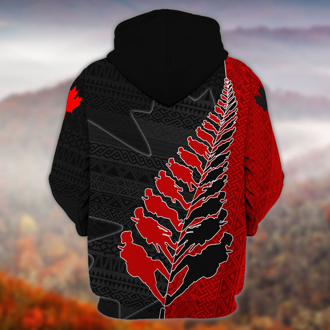 FUNSTUFFPRINT Canada Veteran - Personalized Name 3D Hoodie and Zip Hoodie