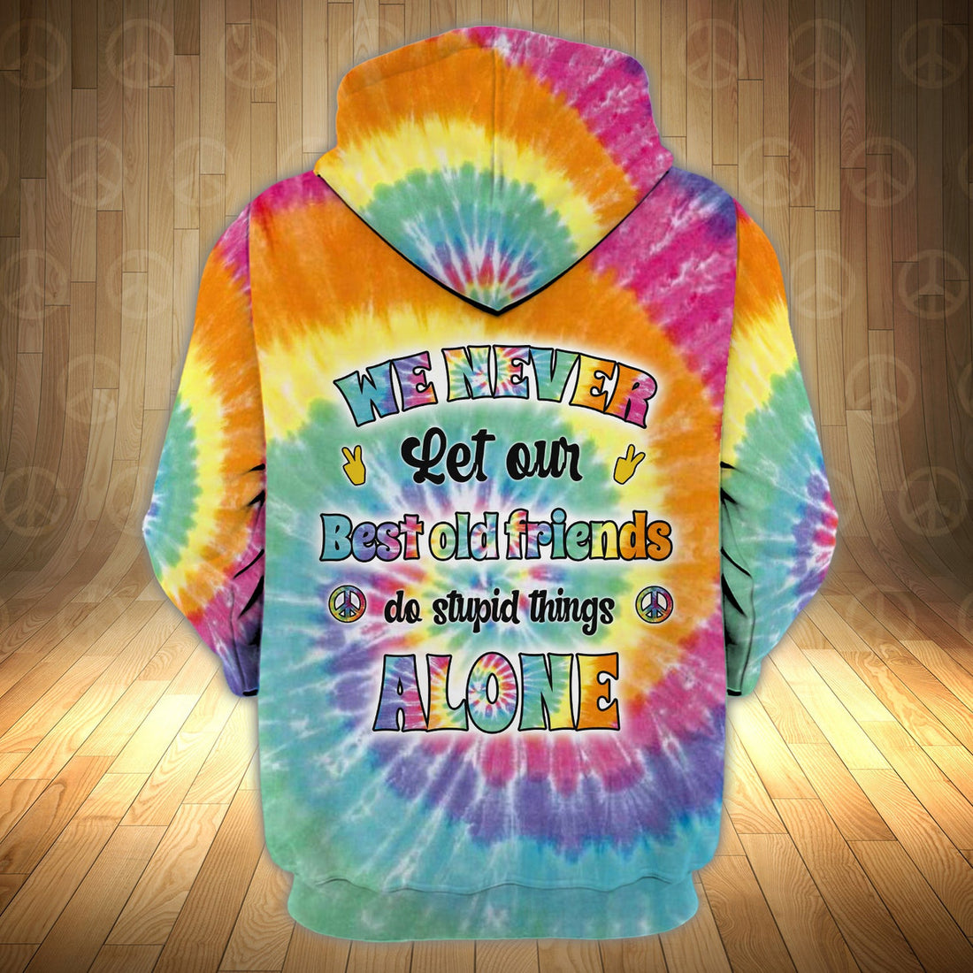 FUNSTUFFPRINT Hippie - Personalized Name - Dah 40 3D Hoodie and Zip Hoodie
