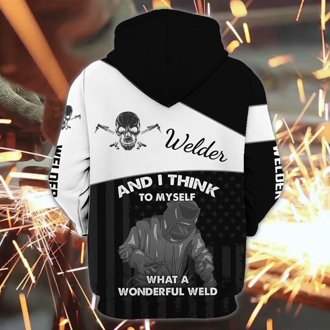 FUNSTUFFPRINT WELDER - Personalized Name 3D Hoodie and Zip Hoodie