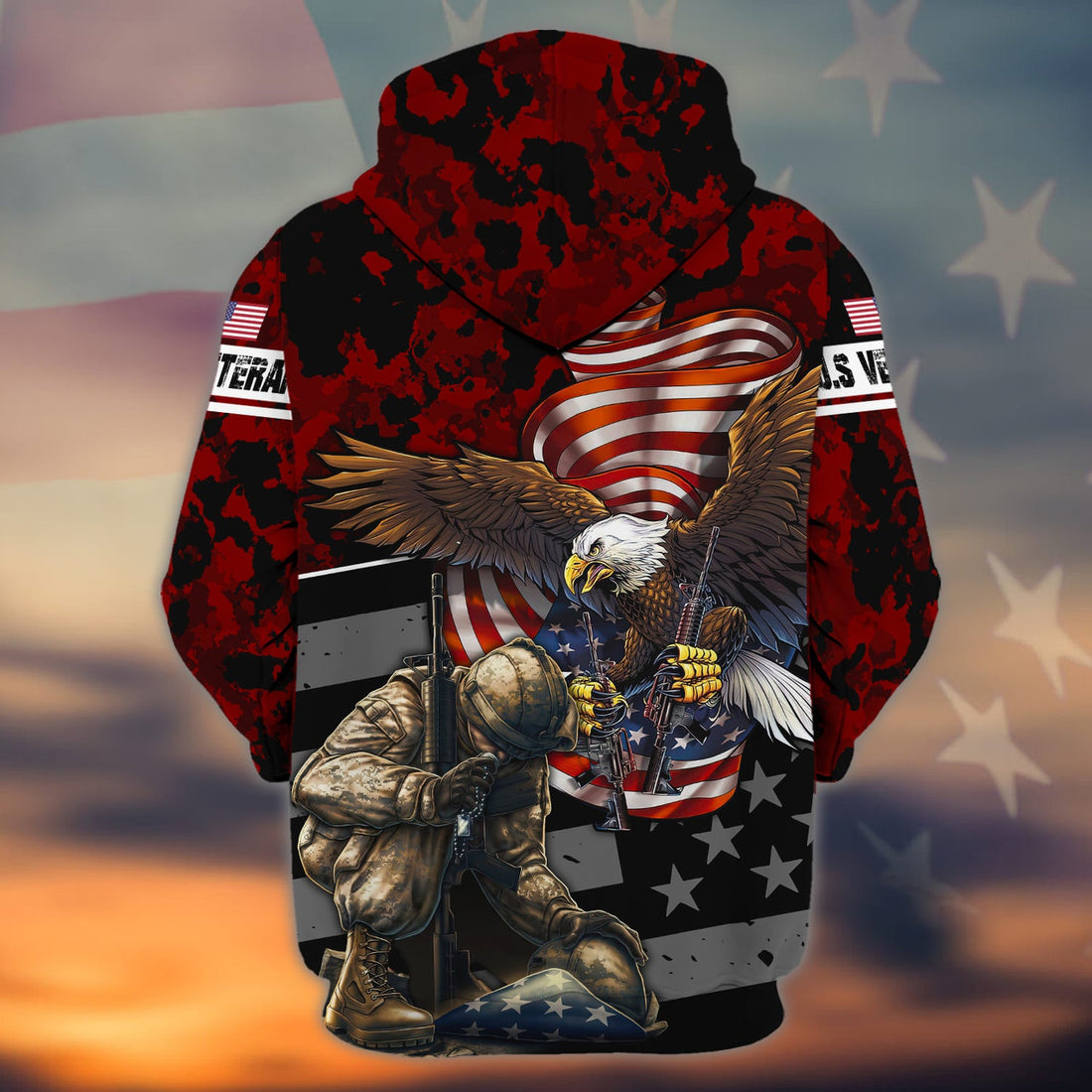 FUNSTUFFPRINT Veteran - Personalized Name - Dah 81 3D Hoodie and Zip Hoodie