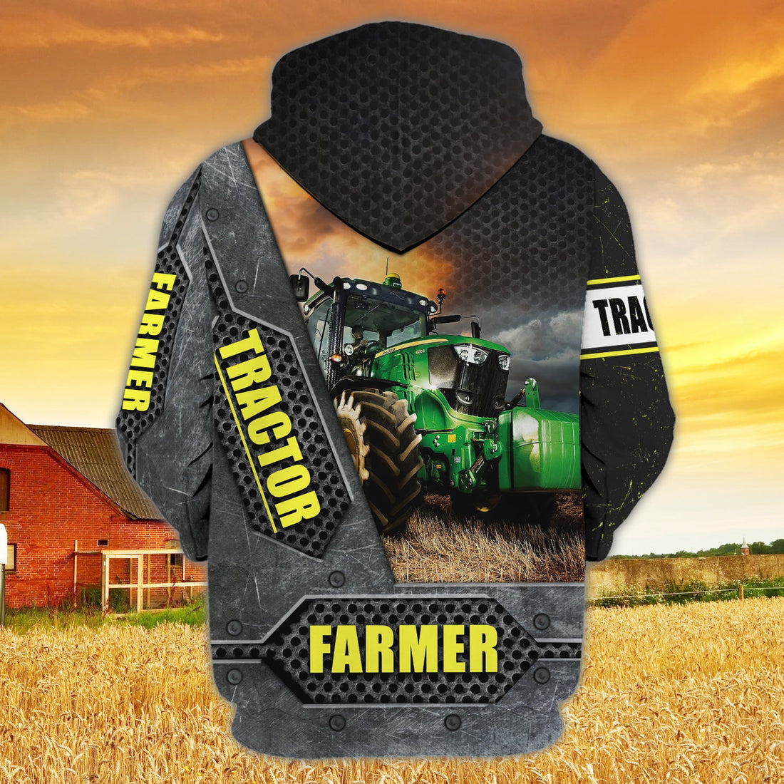 FUNSTUFFPRINT Personalized Name - Farmer 3D Hoodie and Zip Hoodie