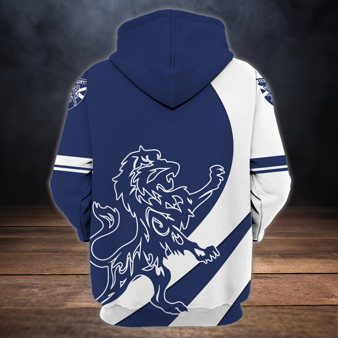 FUNSTUFFPRINT Personalized Name Scotland Royal Lion and Thistle Pullover- 3D Hoodie and Zip Hoodie