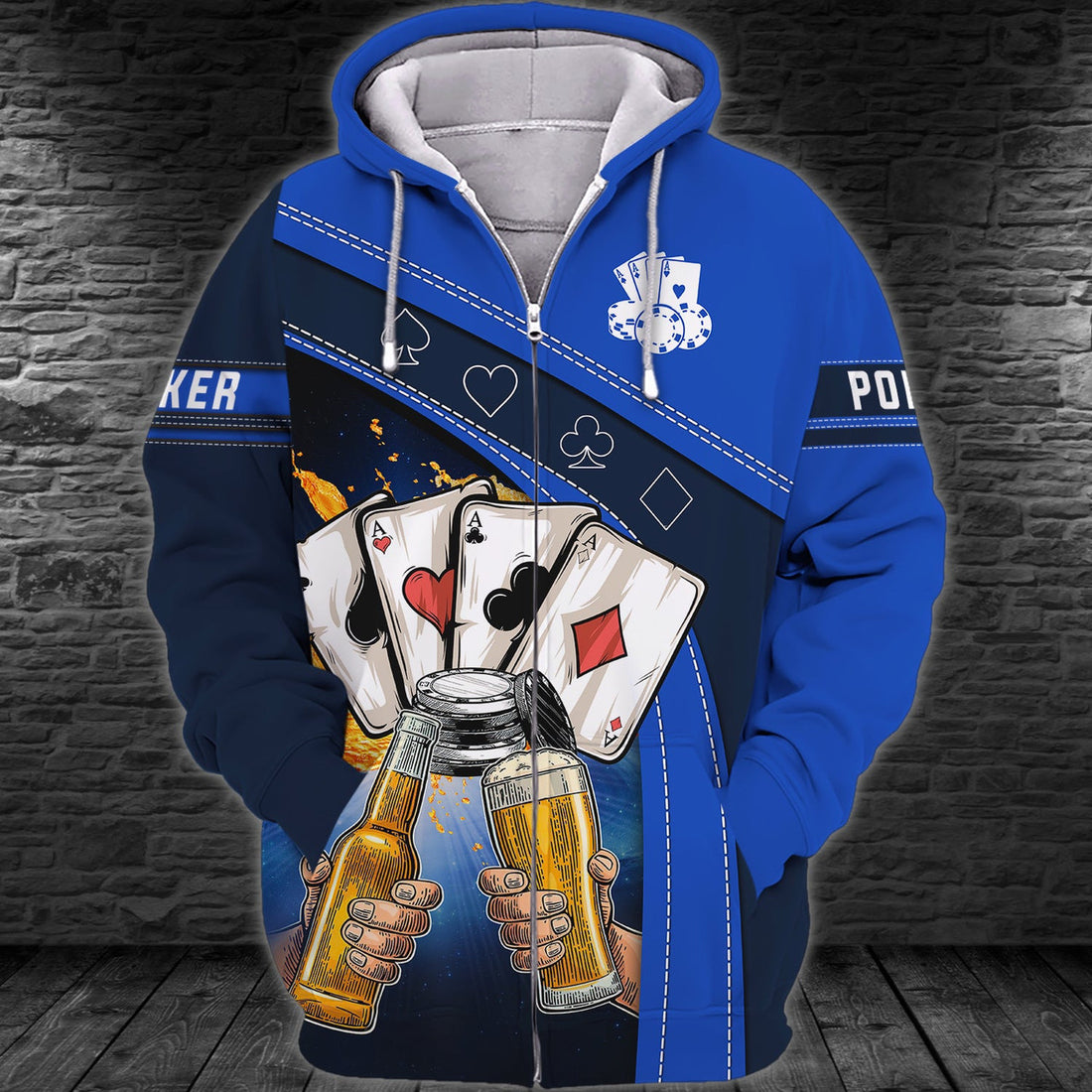 FUNSTUFFPRINT Poker Shirt For Him, Women Poker Hoodie, Poker Gift For Dad 3D Hoodie and Zip Hoodie