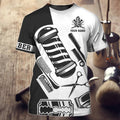 FUNSTUFFPRINT Personalized 3D All Over Print Barber Shirt Men, Barber Shop T-Shirt Uniform, barber Clothing 3D T-shirt