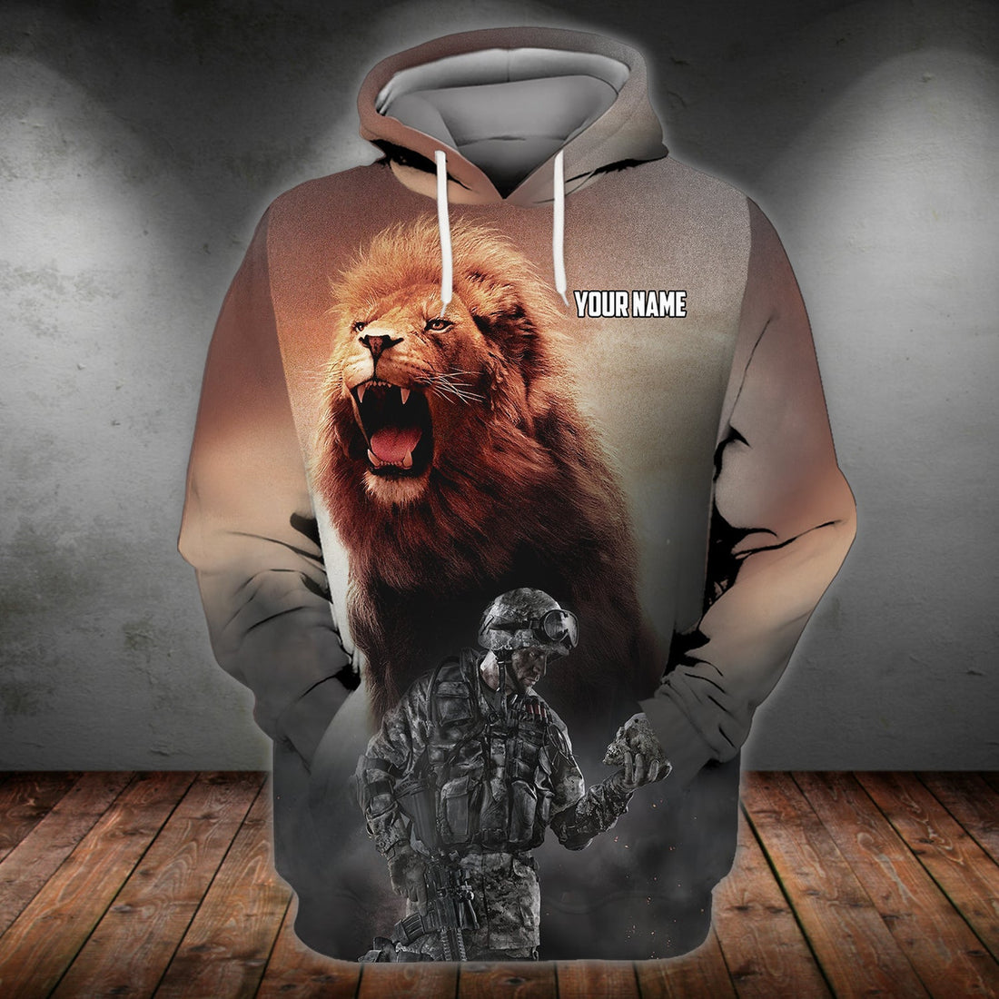 FUNSTUFFPRINT Veteran279 - Personalized Name 3D Hoodie and Zip Hoodie