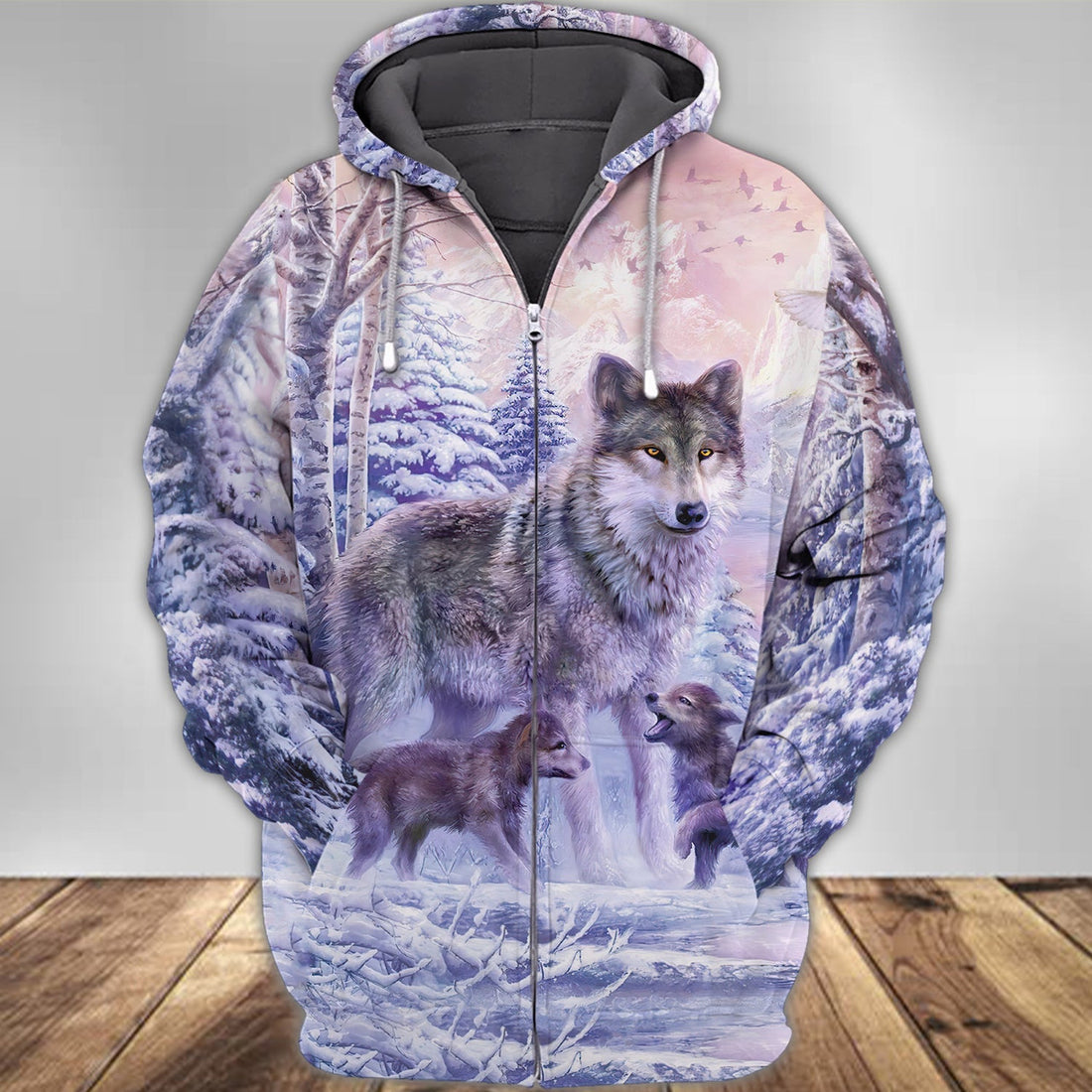 FUNSTUFFPRINT Wolf Mom - 3D Full Print 3D Hoodie and Zip Hoodie