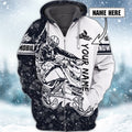 FUNSTUFFPRINT Snowmobile - Personalized Name 3D Hoodie and Zip Hoodie