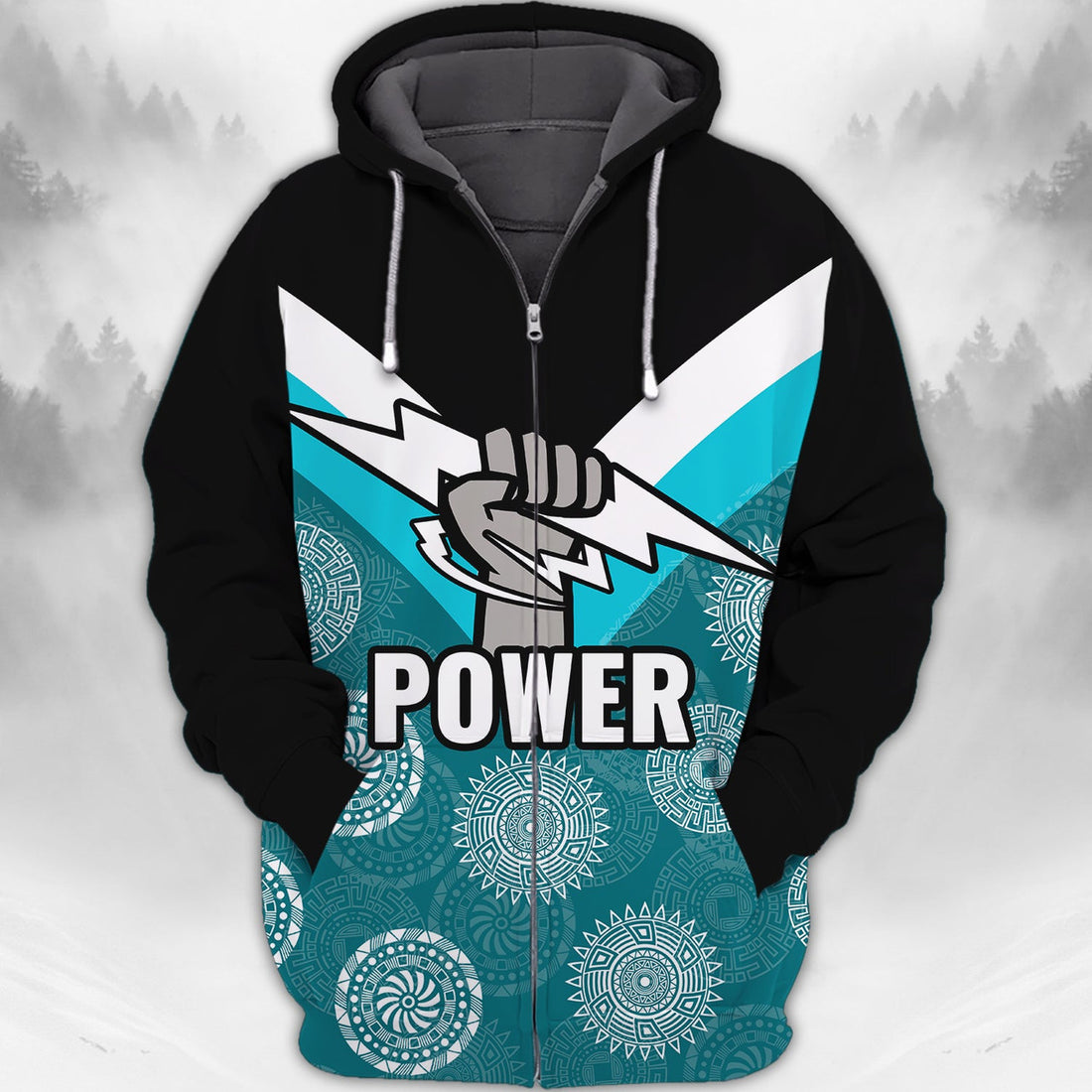 FUNSTUFFPRINT Port Adelaide 2 - Personalized Name 3D Hoodie and Zip Hoodie