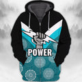 FUNSTUFFPRINT Port Adelaide 2 - Personalized Name 3D Hoodie and Zip Hoodie
