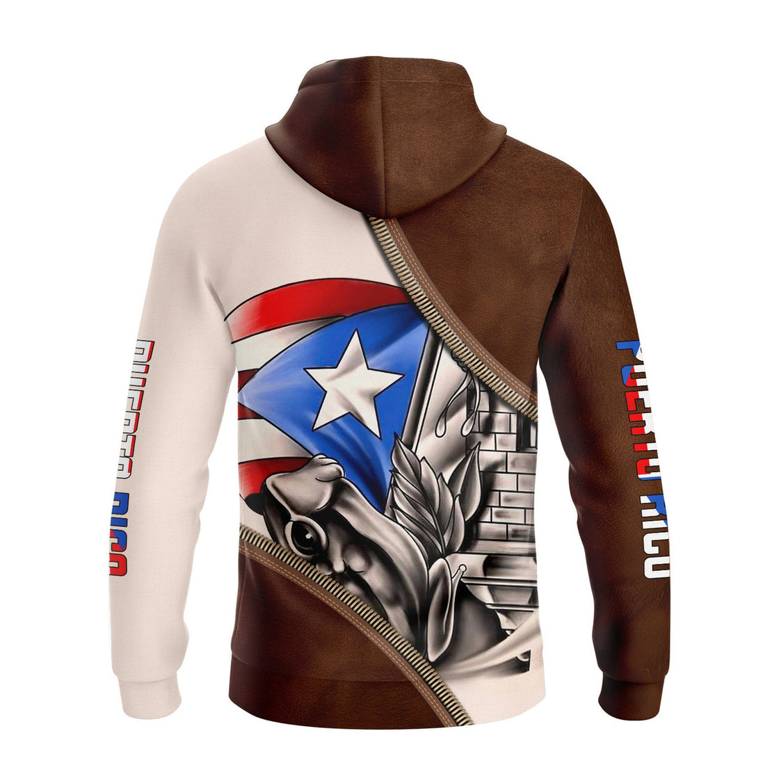 FUNSTUFFPRINT Puerto Rico - Personalized Name 3D Hoodie and Zip Hoodie