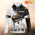 FUNSTUFFPRINT Piano 02 - Personalized Name 3D Hoodie and Zip Hoodie