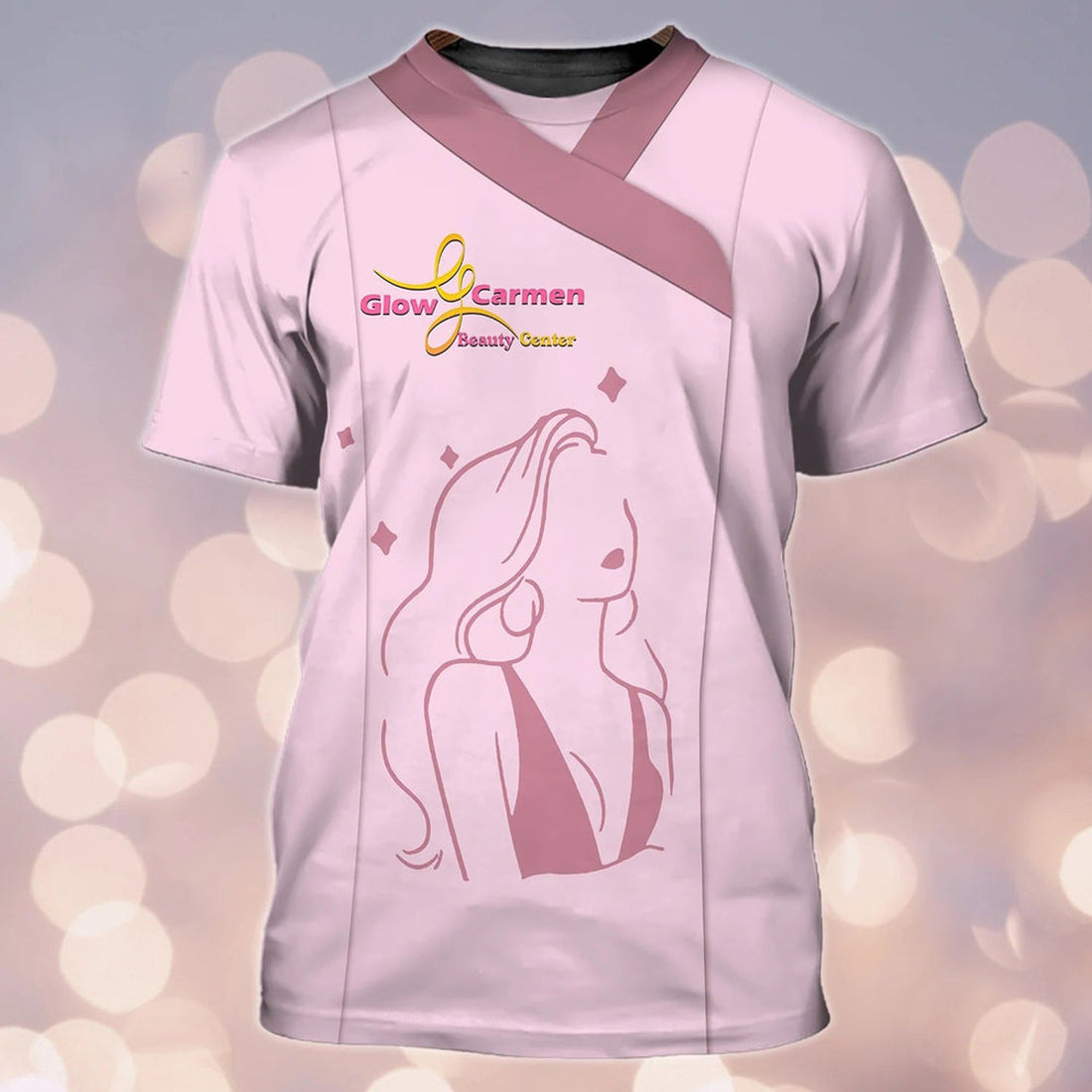 FUNSTUFFPRINT Glow Carmen Beauty Center 3D T-Shirt Tad, Beauty Center Shirts 3D T-shirt