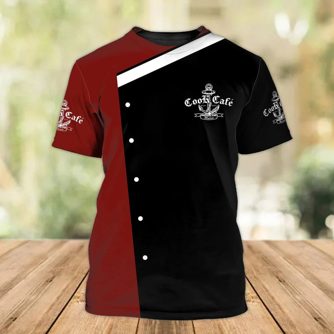 FUNSTUFFPRINT Cook Cafe T-Shirt For Men And Women 3D Cook Shirt 3D Chef Shirts 3D T-shirt