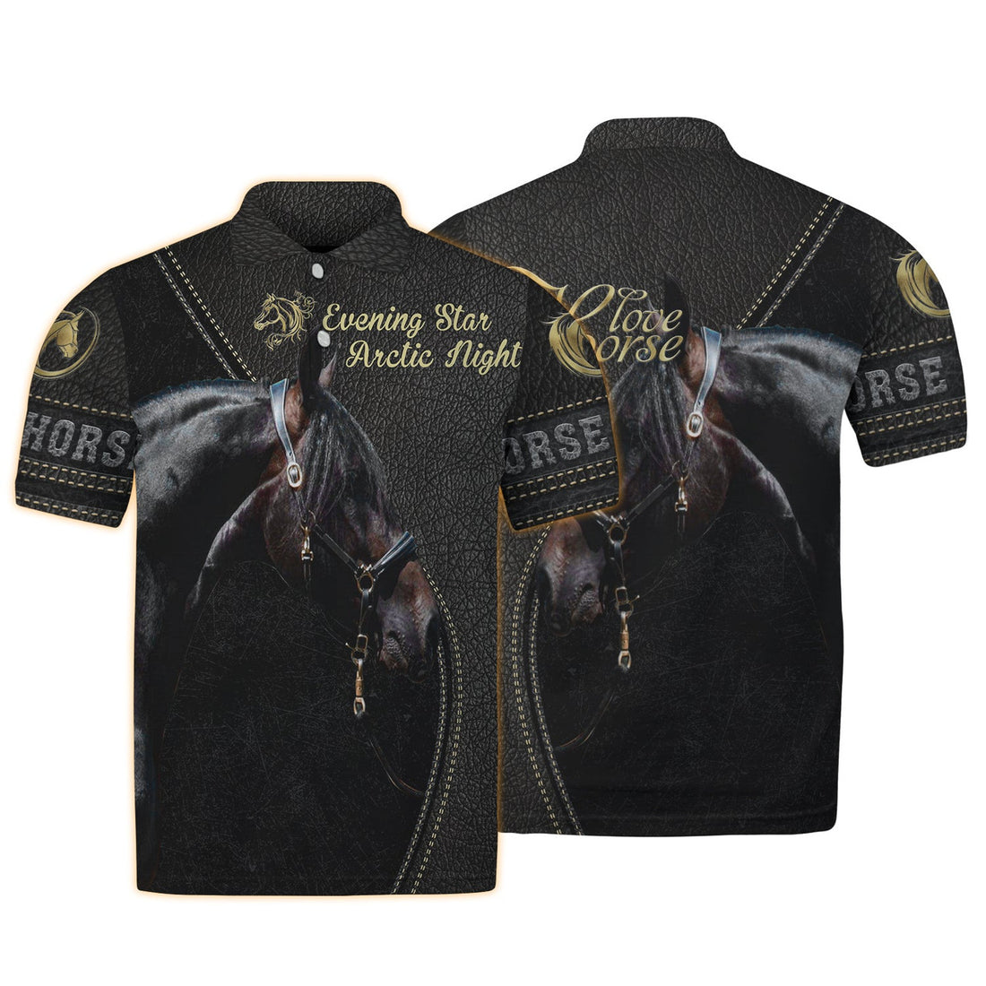 FUNSTUFFPRINT Evening Star Arctic Night Men'S Polo Shirt S-5XL