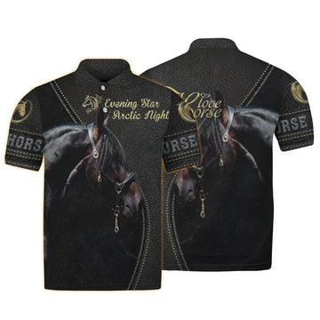 FUNSTUFFPRINT Evening Star Arctic Night Men'S Polo Shirt S-5XL