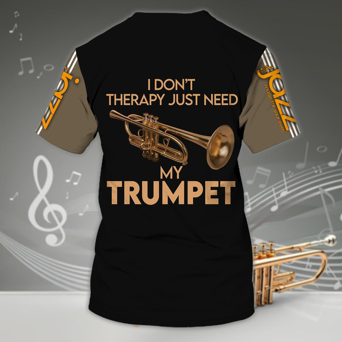 FUNSTUFFPRINT TRUMPET002 - Personalized Name 3D T-Shirt