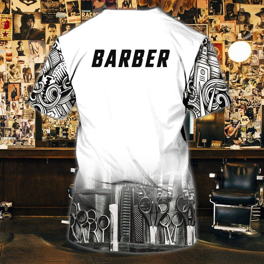 FUNSTUFFPRINT BARBER - Personalized Name 3D T-Shirt