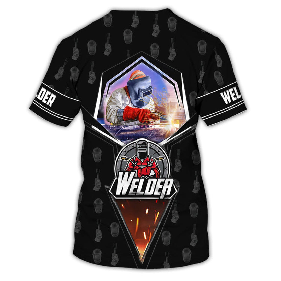 FUNSTUFFPRINT Custom Black Welder T-Shirt, I Love Welding Shirt 3D T-shirt