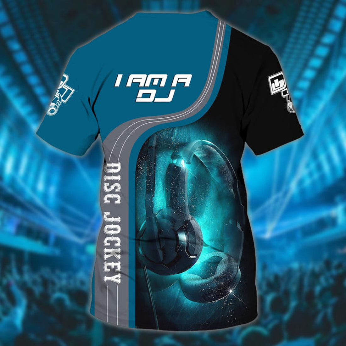 FUNSTUFFPRINT Personalized Dj T-Shirt, Cool Headphone Shirt, 3D T-Shirt For Dj Men And Women 3D T-shirt