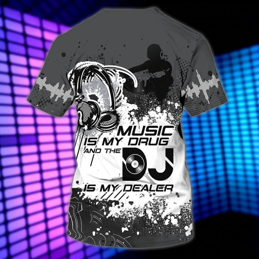 FUNSTUFFPRINT Customized 3D T-Shirt For Deejay Man And Woman, Dj Shirt Full Print, Music Is My Drug, Present To Musican Dj Lovers 3D T-shirt