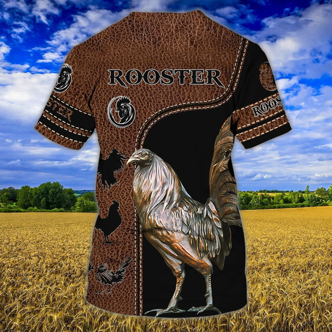 FUNSTUFFPRINT Customized 3D full printed Rooster T-Shirt, Chicken Shirts, Gift For Famers 3D T-shirt
