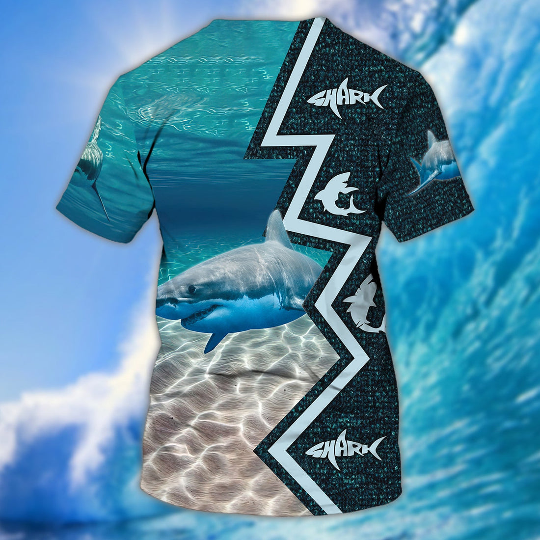 FUNSTUFFPRINT Shark 07 - Personalized Name 3D T-Shirt