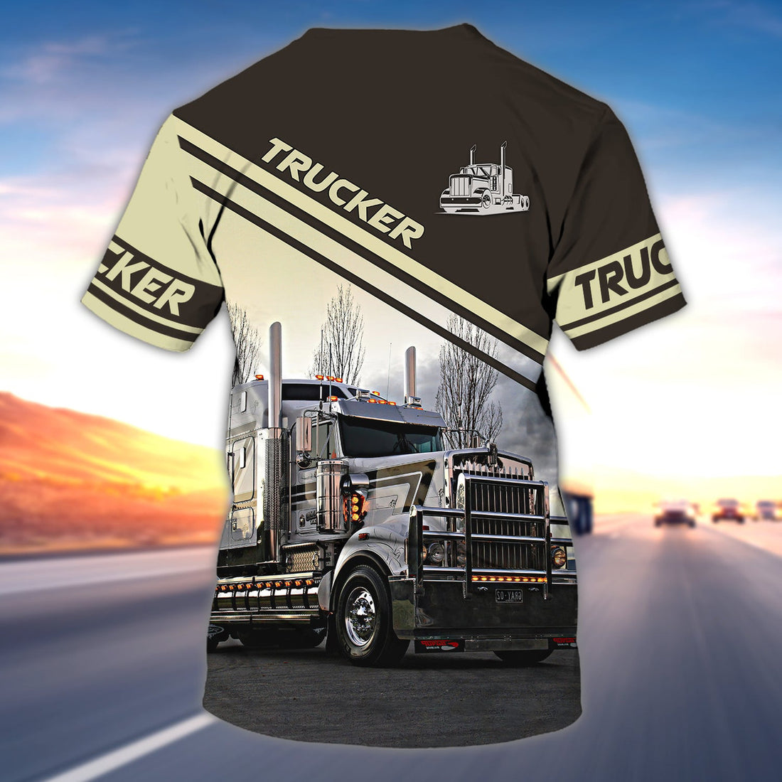 FUNSTUFFPRINT TRUCKER 39 - Personalized Name 3D T-Shirt