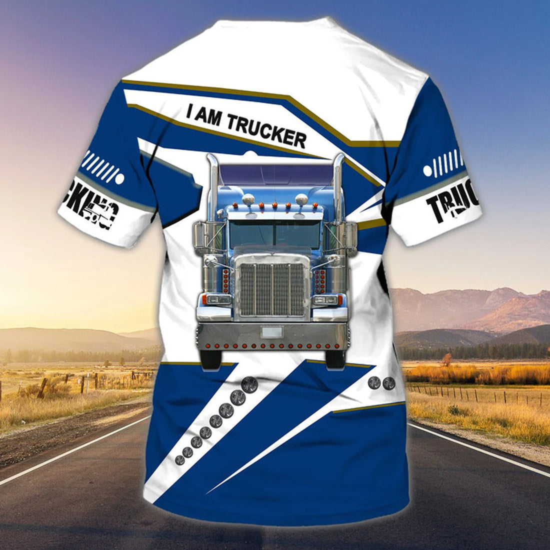 Custom Name Truck Driver T-Shirt Labour Day Gift For A Trucker Man