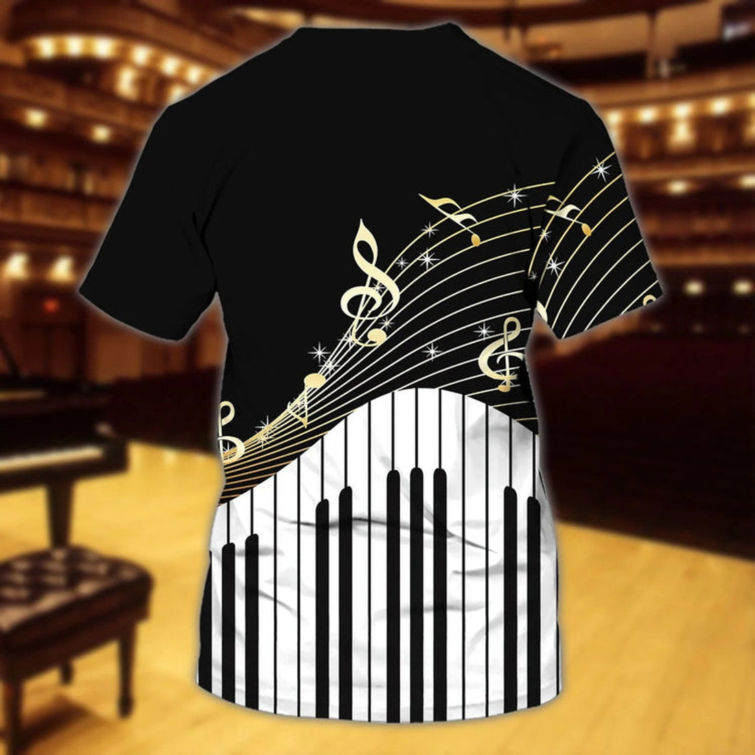Customized 3D All Over Print Piano T-Shirt Men Women Piano Gifts Piano Team Uniform