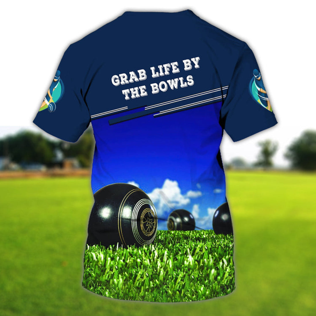 FUNSTUFFPRINT Personalized Lawn Bowl Shirt Lawn Bowls Player Shirt Gift For A Lawn Bowl Men Women 3D T-shirt