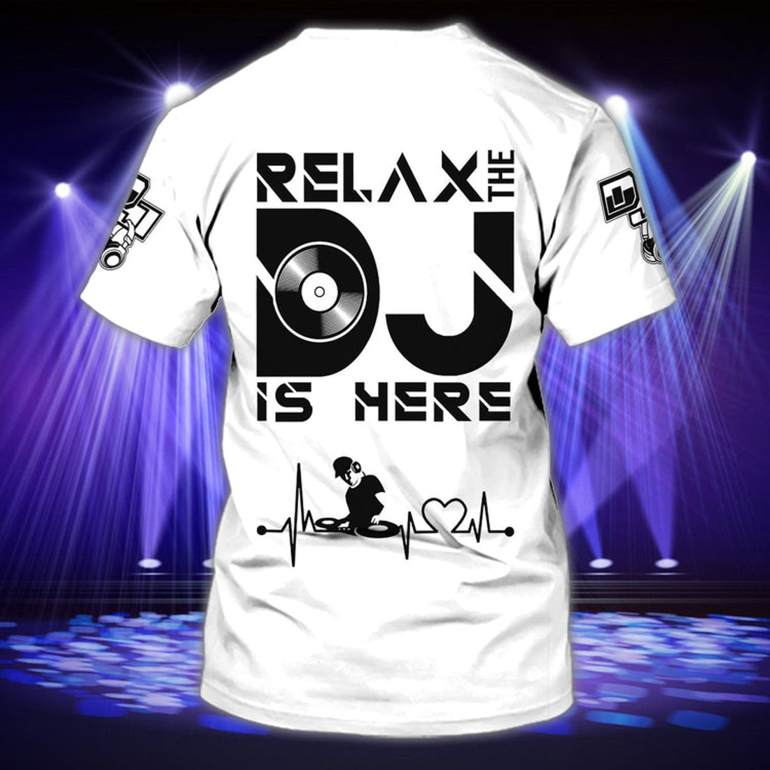FUNSTUFFPRINT Customized Relax Dj T-Shirt, 3D Dj Shirt Men And Women, Cool Disc Jockey 3D T-shirt