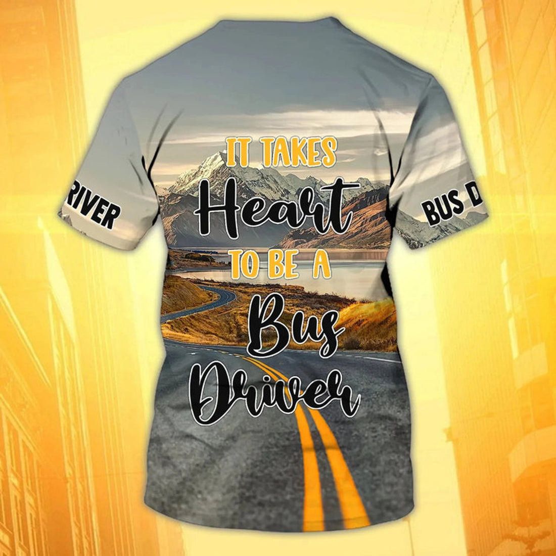 Custom Name 3D All Over Print School Bus T-Shirt Men Women, School Bus Driver Shirt Premium