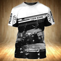 FUNSTUFFPRINT Personalized With Name 3D Shirt Drum Black And White For Drummer, Sublimation Shirts For Drum Lover 3D T-shirt